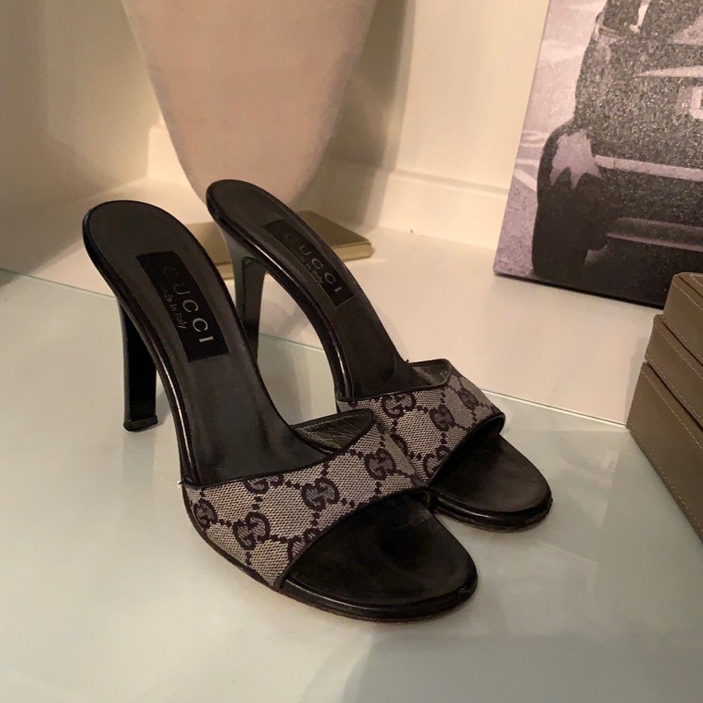 Gucci Vintage Monogram Mules